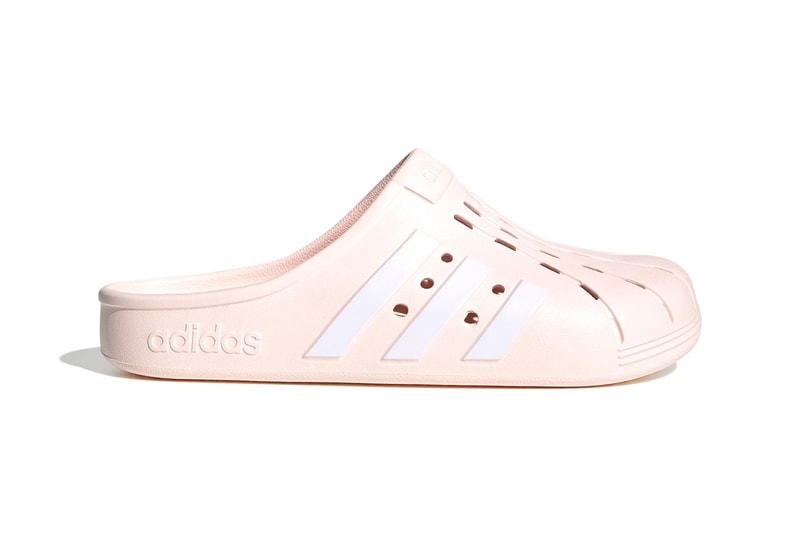 adidas adilette clogs slides slippers mules pink grey footwear