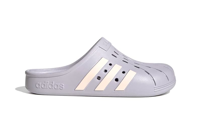 adidas adilette clogs slides slippers mules pink grey footwear