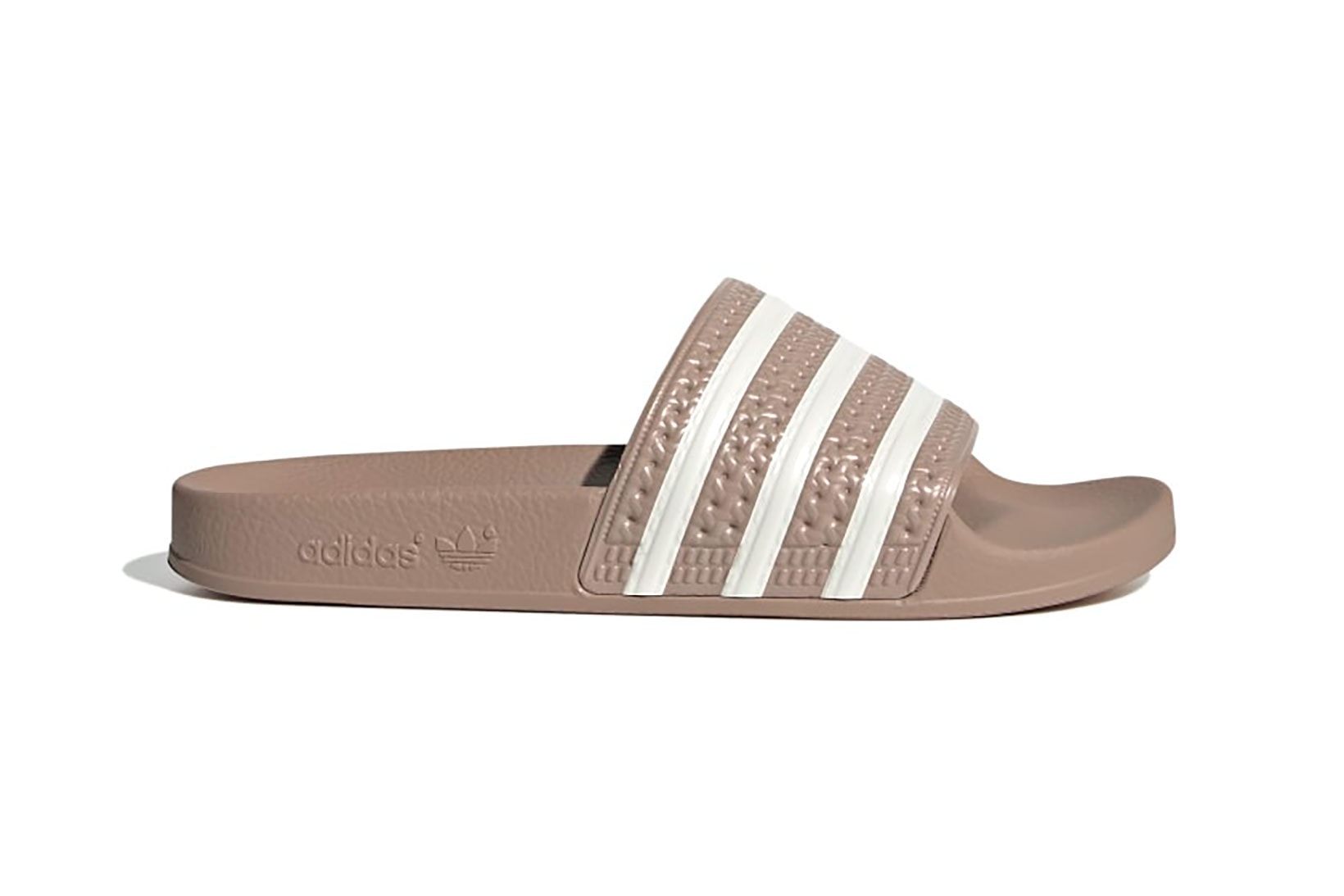 adidas adilette w slides sandals womens nude brown beige white footwear