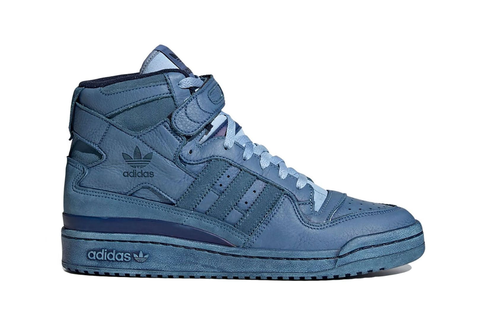 blue adidas high top sneakers