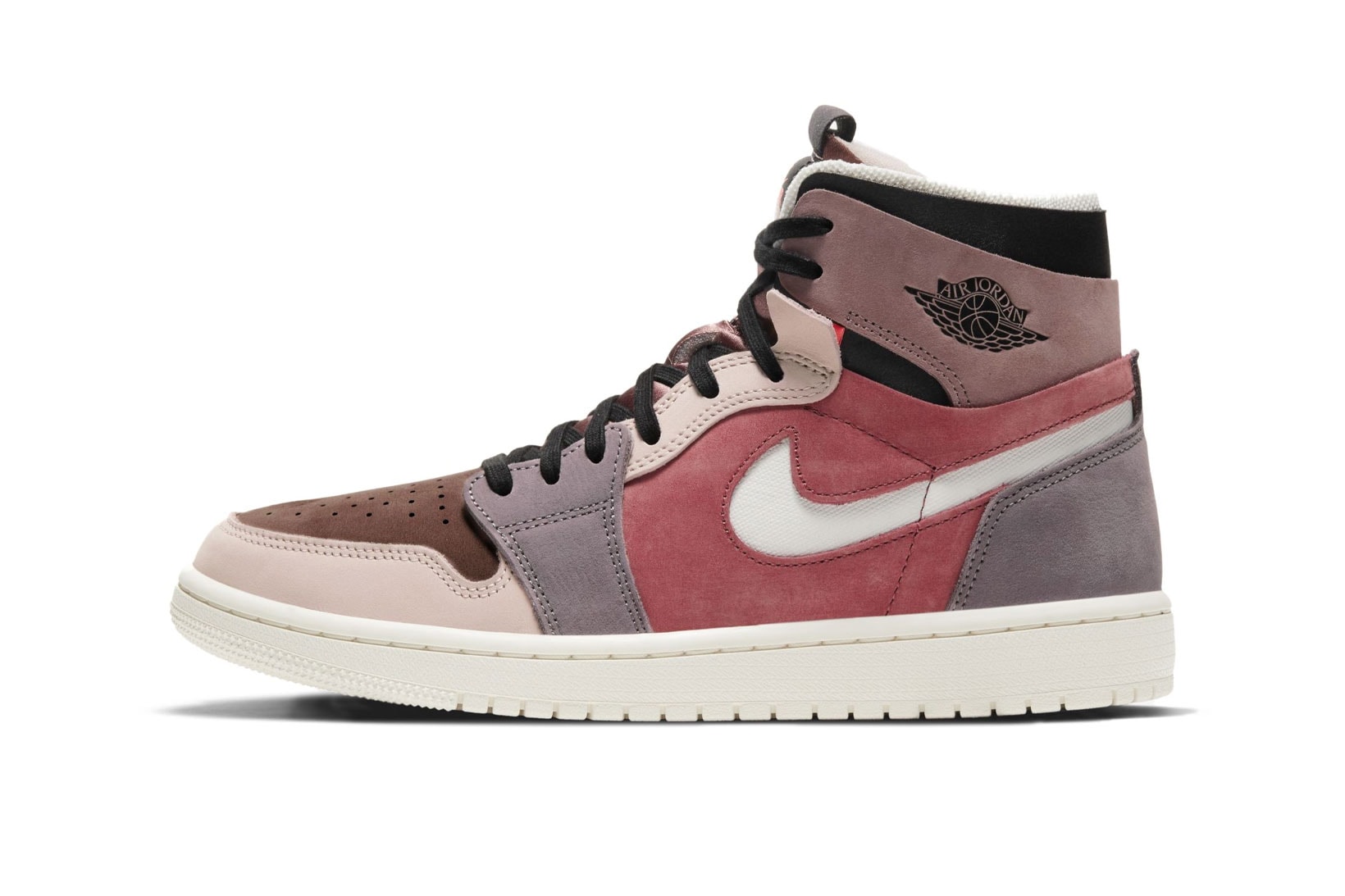 nike air jordan 1 aj1 zoom womens sneakers rust pastel muted pink side