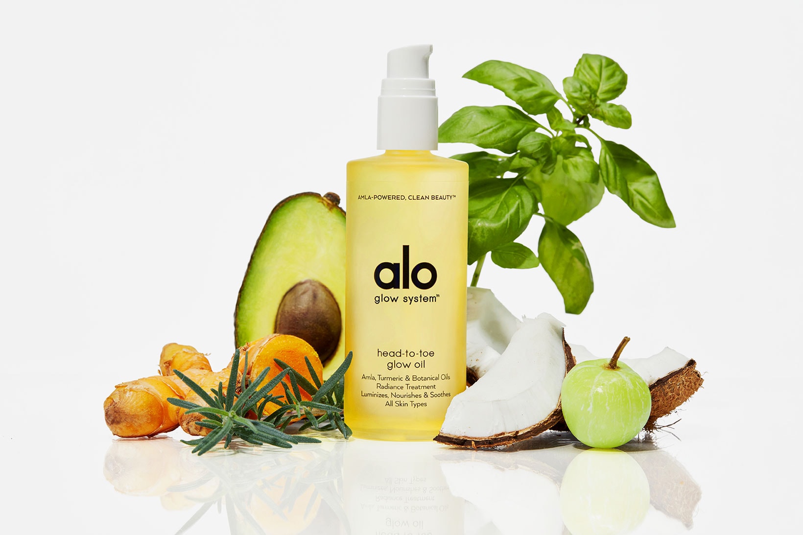 alo yoga glow system skincare body care collection clean beauty sustainable cleanser