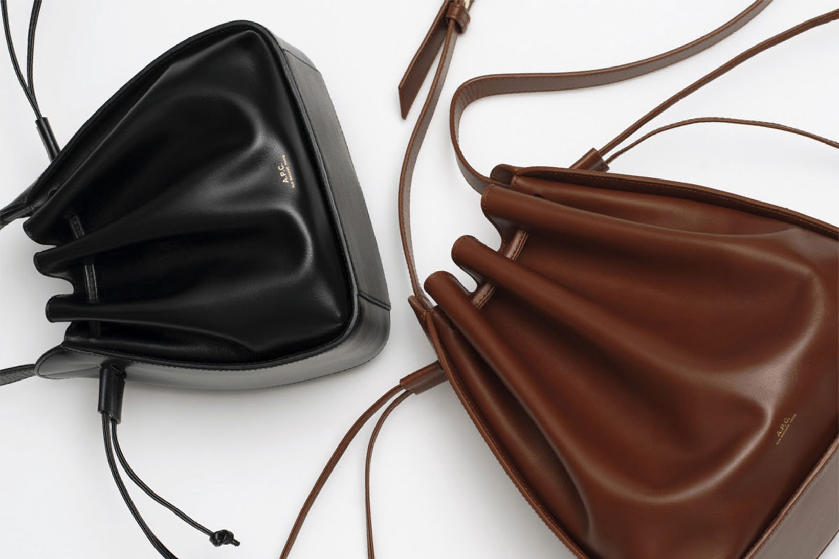 apc courtney bucket handbag black brown fashion accessories