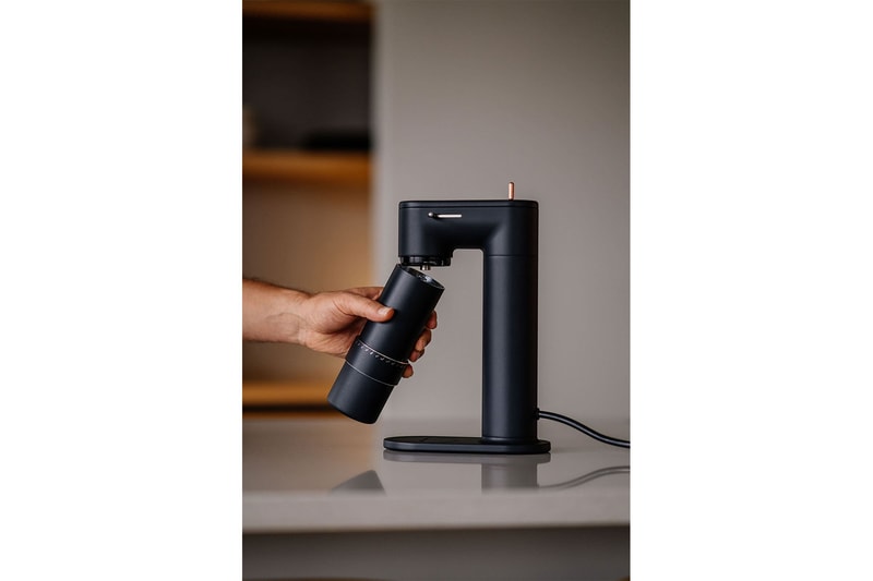 goat story arco coffee grinder electric hand 2-in-1 black minimal design homeware launch