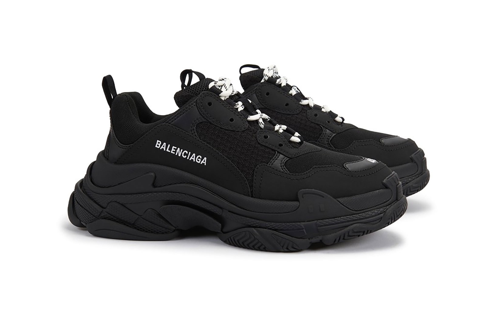 balenciaga triple s designer sneakers black colorway shoes footwear sneakerhead shoes