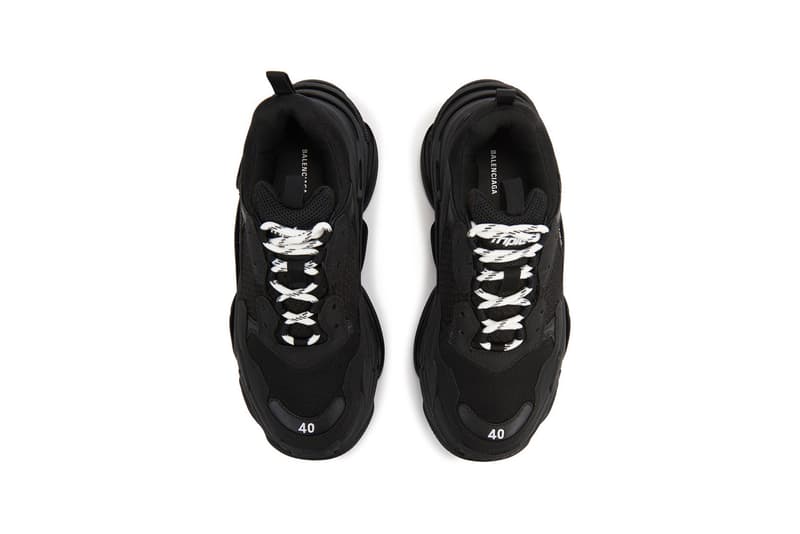 balenciaga triple s designer sneakers black colorway shoes footwear sneakerhead shoes