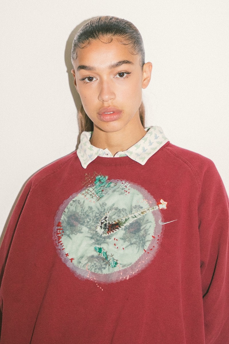 Reworked Nike Vintage Crewneck Sweatshirts Bentgablenits Logo Embroidery Capsule Collection Release