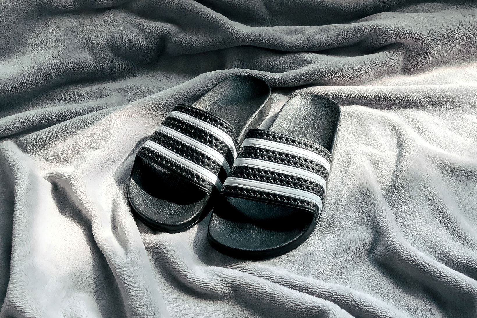 adidas Adilette Slides White Black