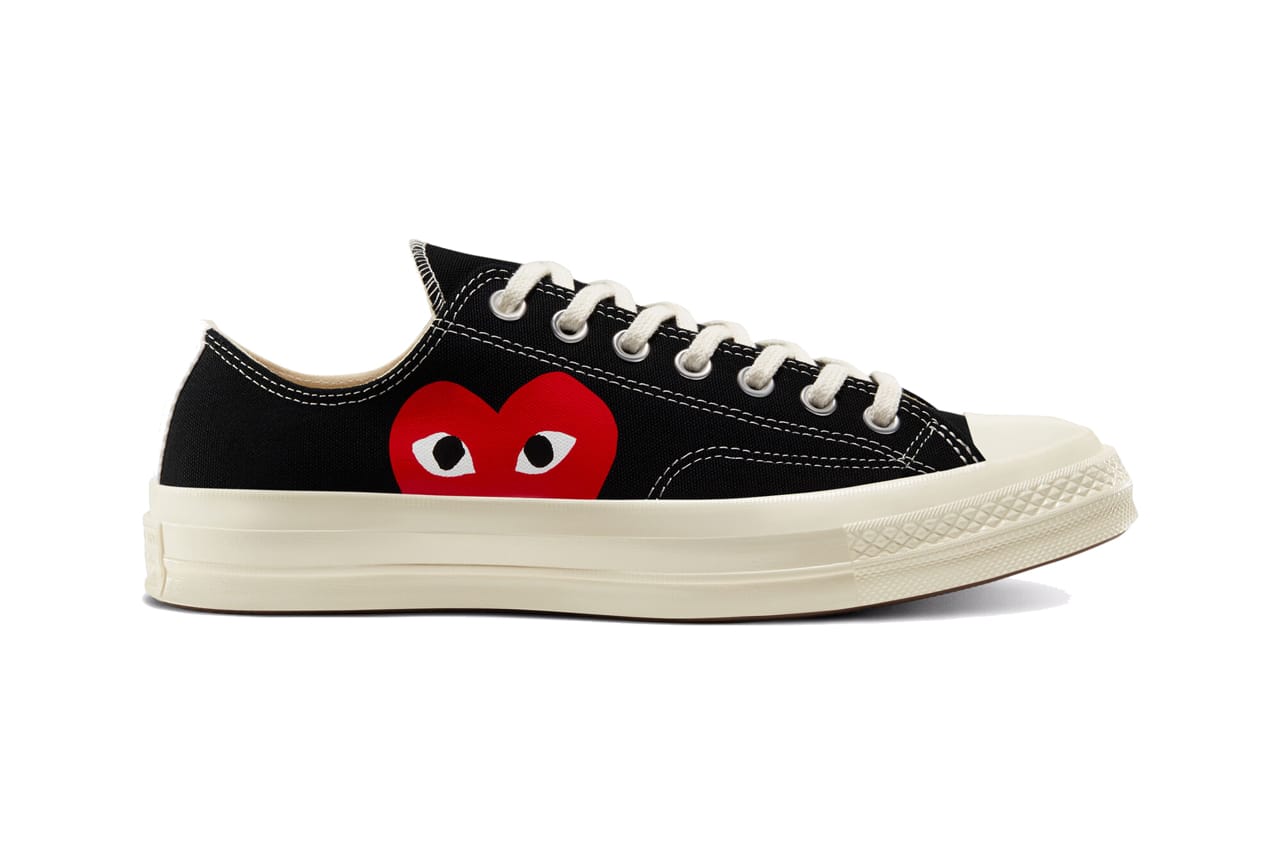converse shoes with red heart