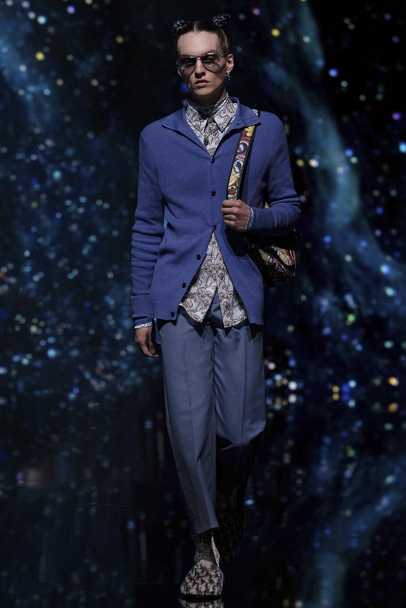 Kim Jones Dior Men's Fall 2021 Collection Collaboration Kenny Scharf Fashion Show Digital Accessories Lookbook