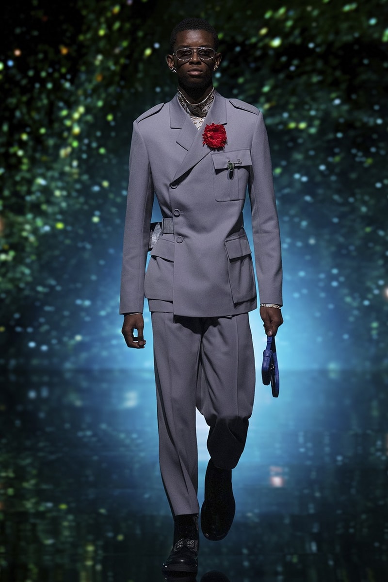 Kim Jones Dior Men's Fall 2021 Collection Collaboration Kenny Scharf Fashion Show Digital Accessories Lookbook