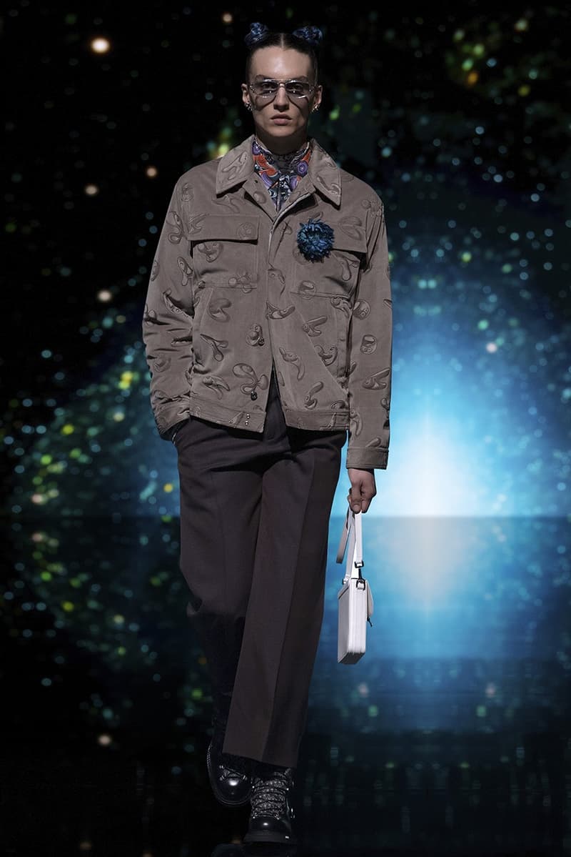 Kim Jones Dior Men's Fall 2021 Collection Collaboration Kenny Scharf Fashion Show Digital Accessories Lookbook