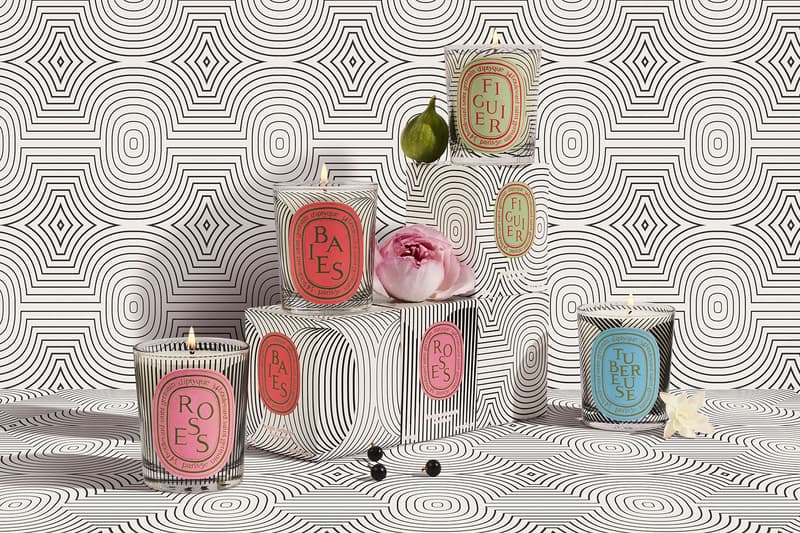diptyque graphic collection scented candles 60th anniversary home fragrances baies figuier roses price release