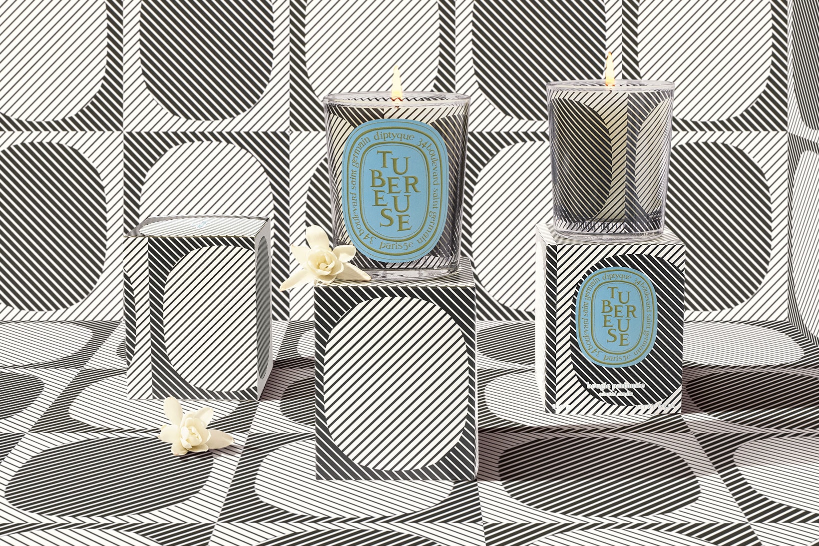 diptyque graphic collection scented candles 60th anniversary home fragrances baies figuier roses price release