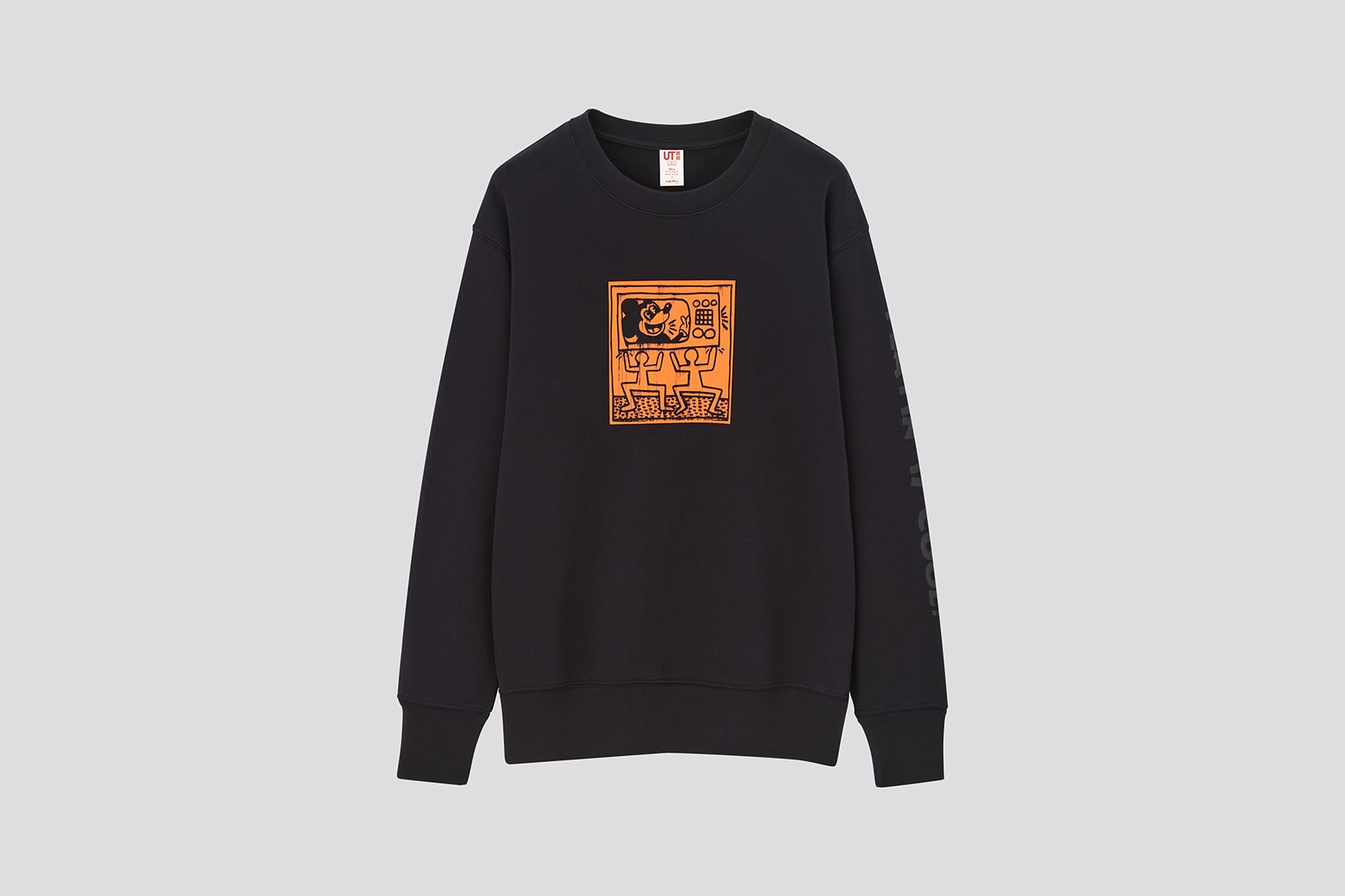 Disney Mickey Mouse x Keith Haring x UNIQLO UT Collaboration Collection Sweatshirt Sweater Black White