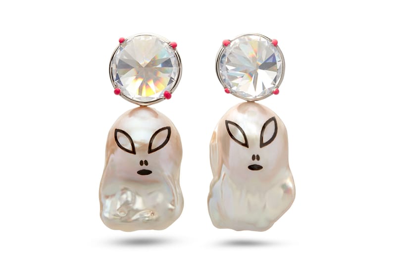 pearl ghost earrings