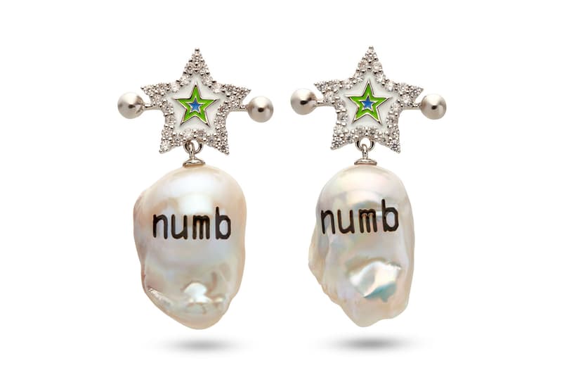 jiwinaia earrings ghost numb spider jewelry dover street market new york dsmny fluro rebellion launch