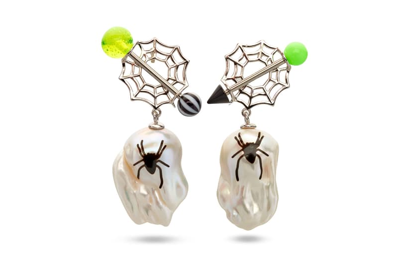jiwinaia earrings ghost numb spider jewelry dover street market new york dsmny fluro rebellion launch
