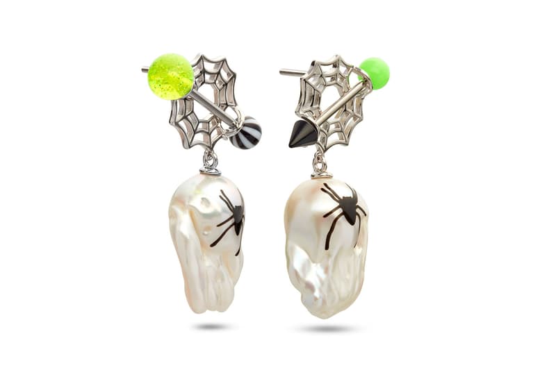 jiwinaia earrings ghost numb spider jewelry dover street market new york dsmny fluro rebellion launch