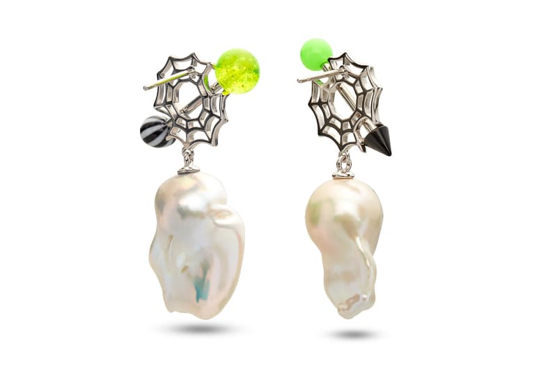 jiwinaia earrings ghost numb spider jewelry dover street market new york dsmny fluro rebellion launch