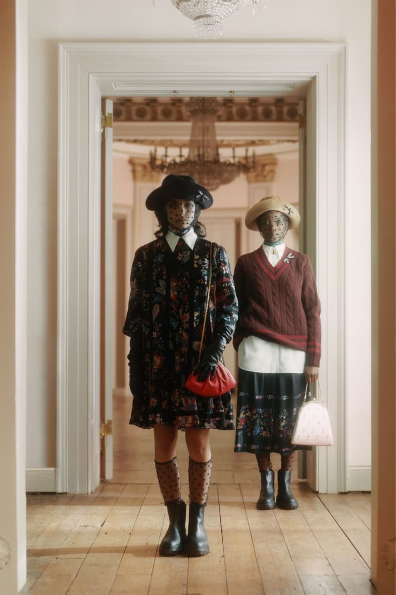 erdem moralioglu pre-fall 2021 collection lookbook nancy mitford floral dress skirt knit sweater