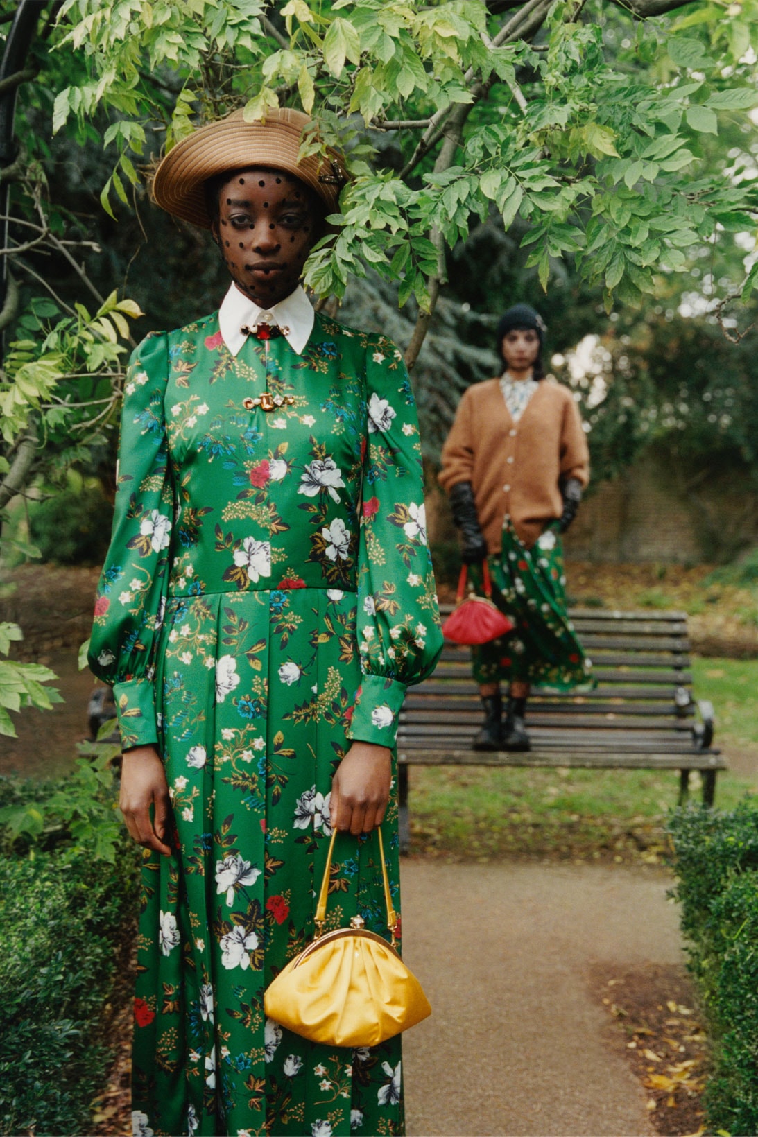 erdem moralioglu pre-fall 2021 collection lookbook nancy mitford floral green dress