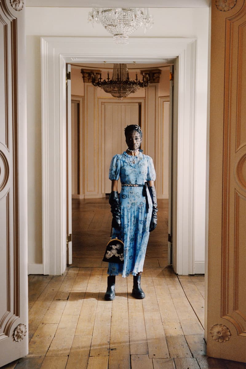 erdem moralioglu pre-fall 2021 collection lookbook nancy mitford floral blue dress