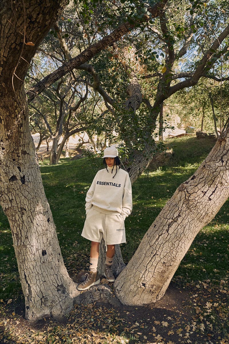 Fear of God ESSENTIALS Holiday 2020 Collection Lookbook Sweatshirt Sasha Lane