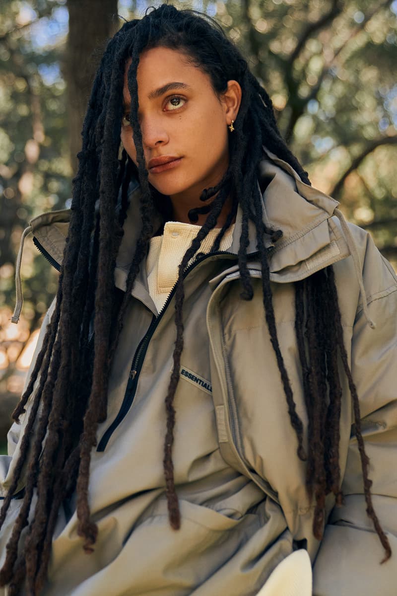 Fear of God ESSENTIALS Holiday 2020 Collection Lookbook Sweatshirt Sasha Lane