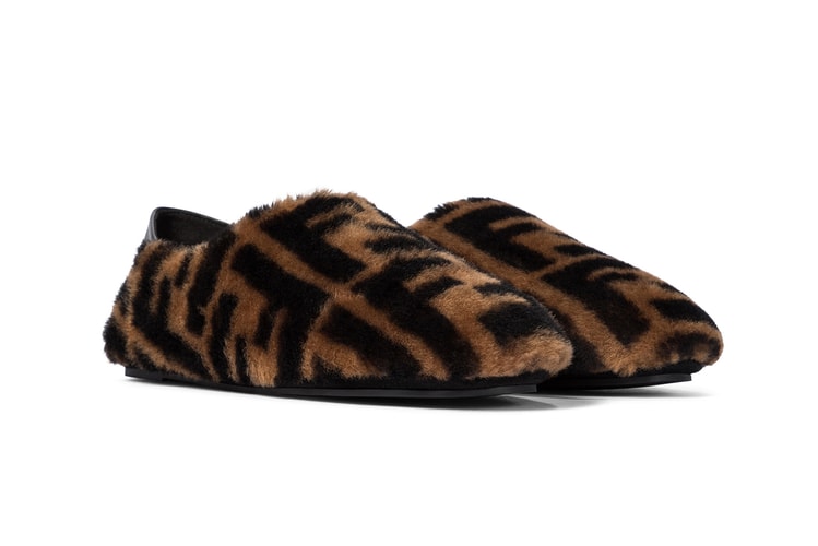 Fendi's FF Monogram Slippers Are Dressed in Plush Shearling