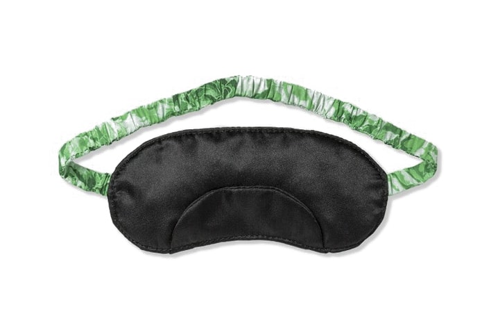 GANNI Recycled Material Sleep Eye Mask Color Logo Embroidery