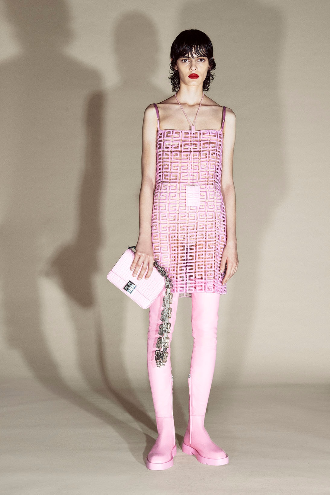 givenchy matthew williams pre-fall 2021 collection clogs marshmallow slides studs suits dresses