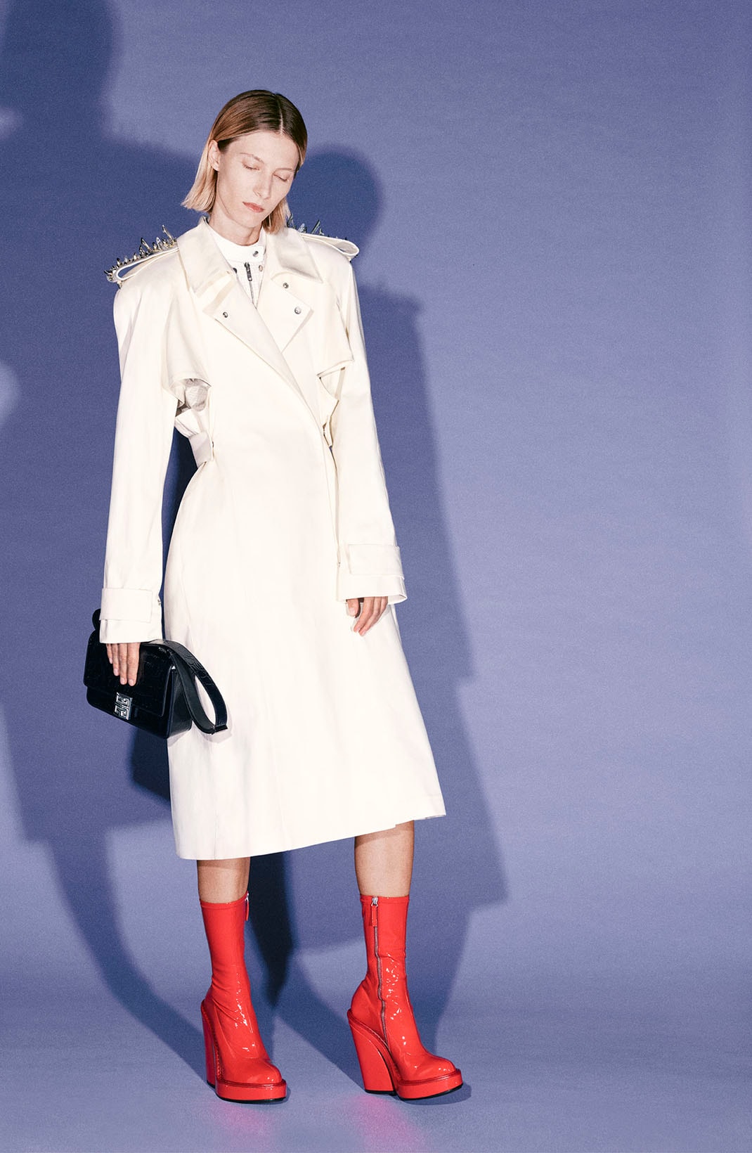 givenchy matthew williams pre-fall 2021 collection clogs marshmallow slides studs suits dresses