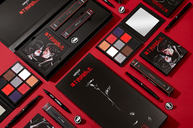 hipdot my chemical romance makeup collaboration three cheers for sweet revenge album eyeshadow eyeliner brushes