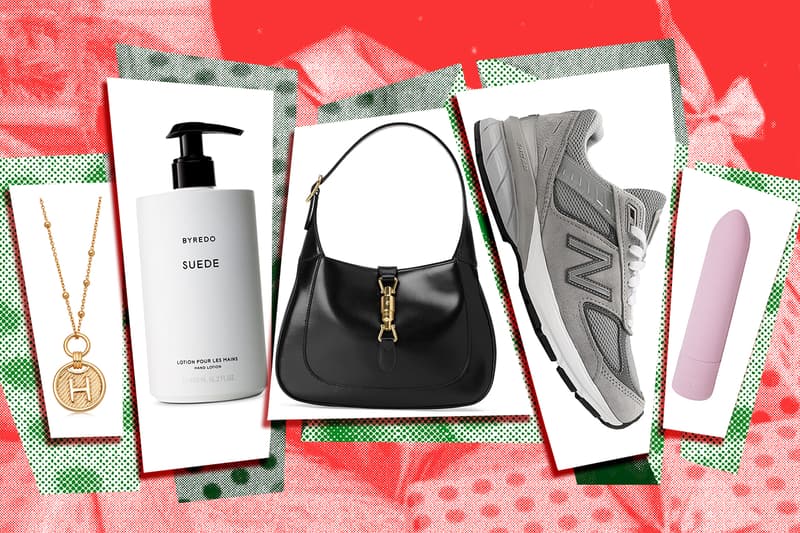 Holiday Gifts Missoma Initial Gold Necklace Byredo Suede Hand Lotion Gucci Jackie 1961 Hobo Bag Black New Balance 990v5 Sneaker Unbound Sex Toy