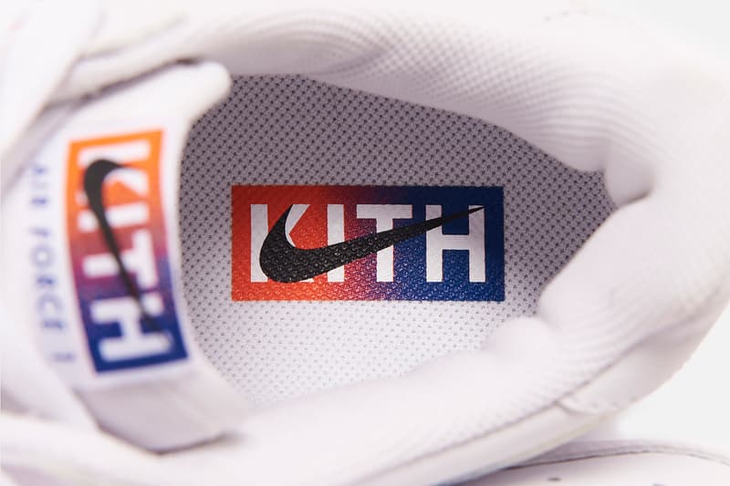 kith nike collaboration air force 1 low nyc sneakers white orange blue colorway ronnie fieg footwear shoes sneakerhead