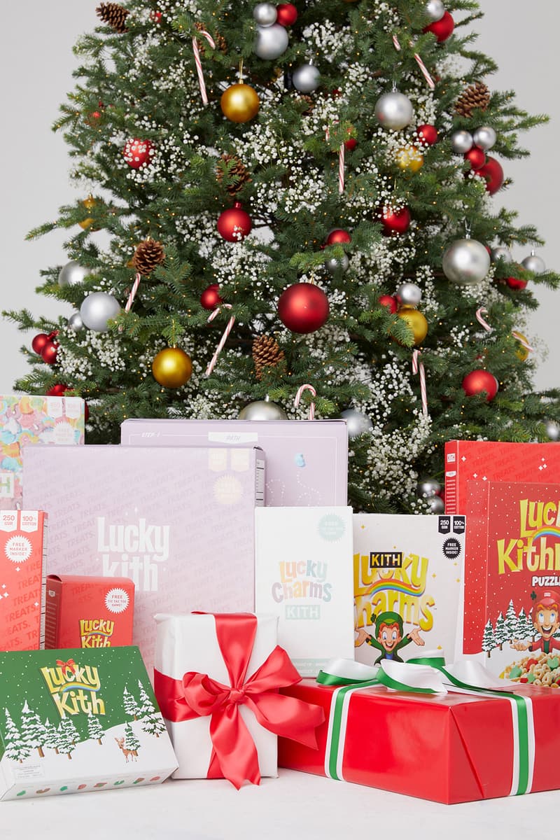 kith kithmas treats lucky charms cereal collaboration christmas outerwear jackets beanies unisex