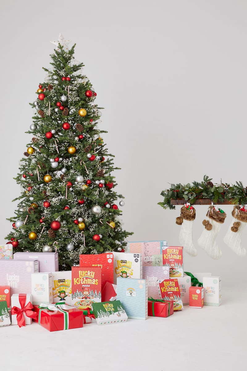 kith kithmas treats lucky charms cereal collaboration christmas outerwear jackets beanies unisex