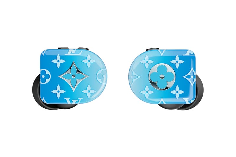 louis vuitton horizon wireless monogram earphones blue colorway virgil abloh