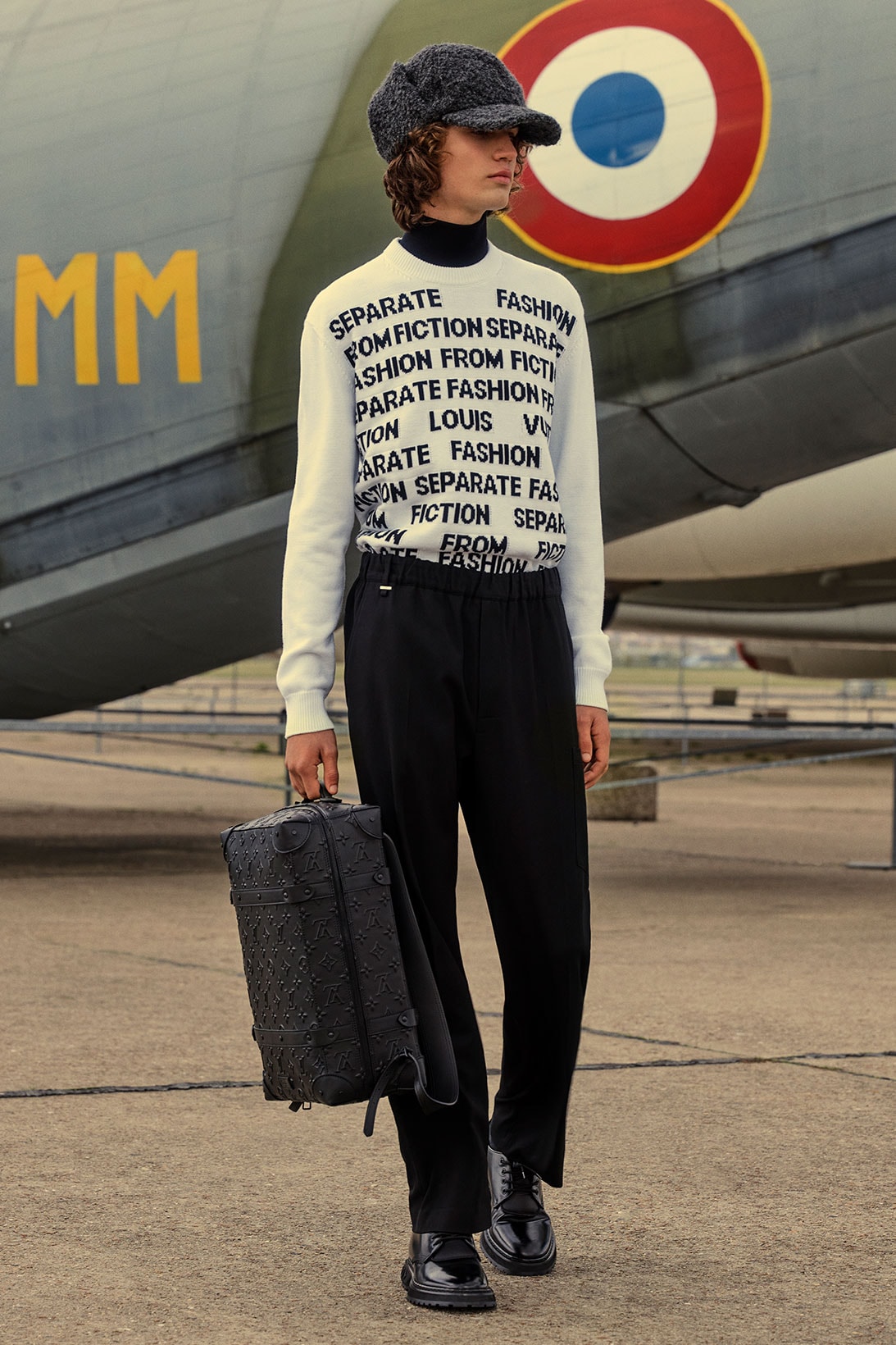 louis vuitton mens pre-fall 2021 collection lookbook virgil abloh knit sweater top soft monogram trunk backpack