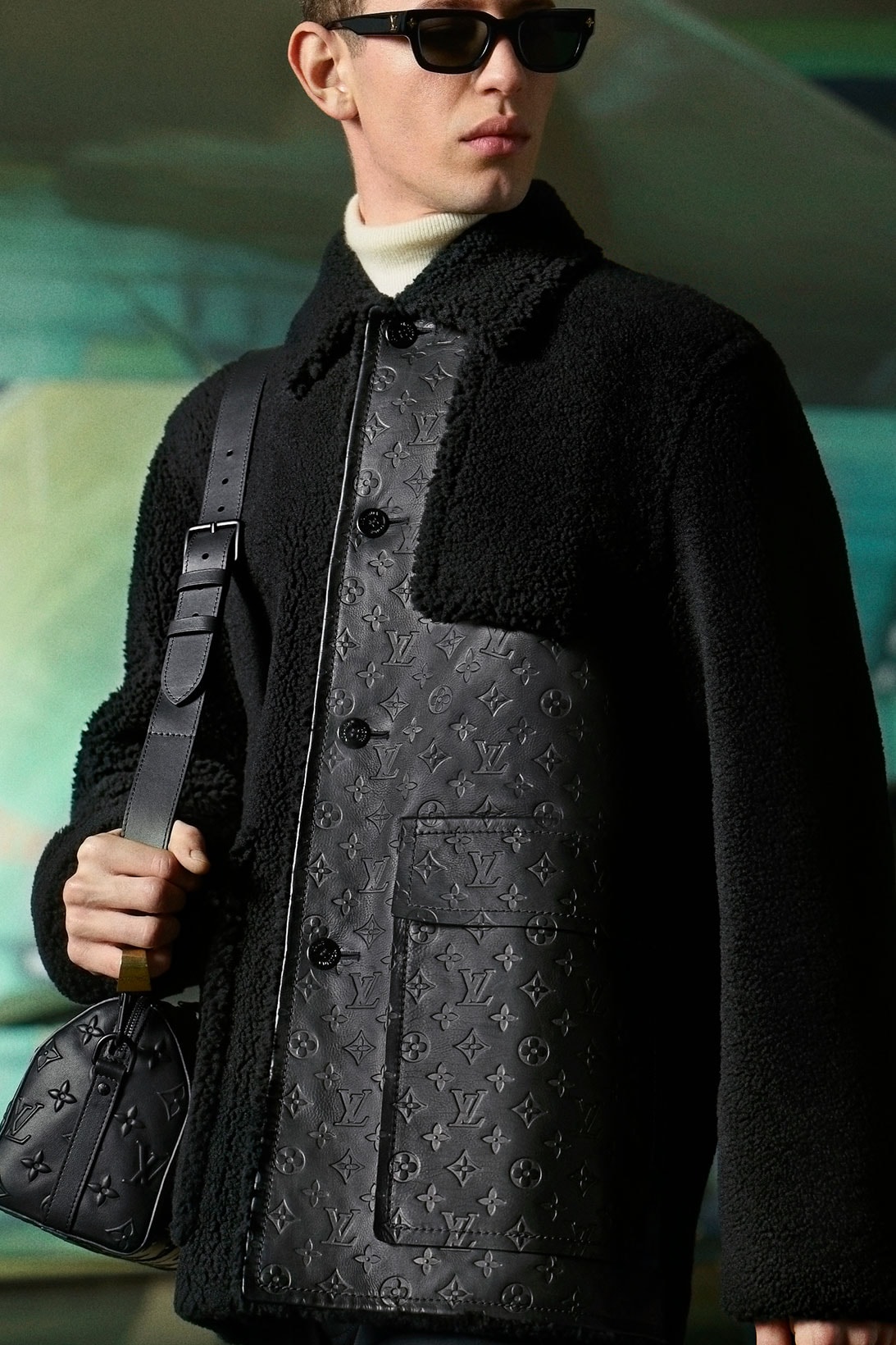 louis vuitton mens pre-fall 2021 collection lookbook virgil abloh lv monogram jacket jumper outerwear