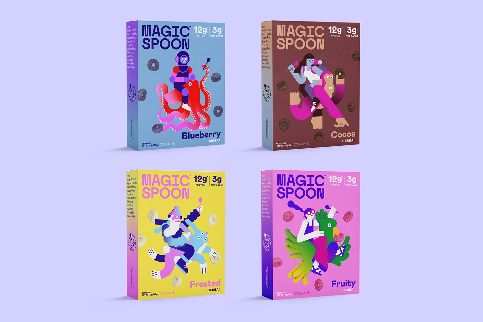 Magic Spoon Cereal Flavors Frosted Cocoa Fruity Blueberry Box