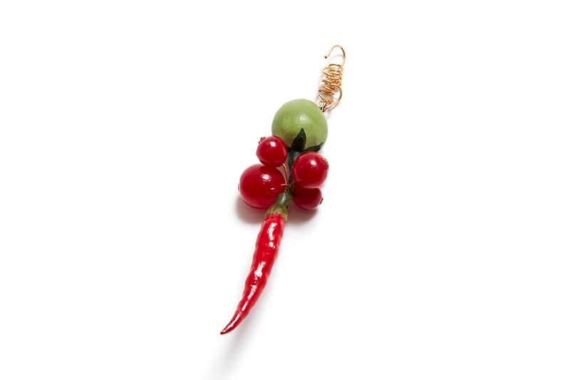 Maison Margiela Fruit Vegetable Jewelry Fresh Market Broccoli Earring Currant Brooch