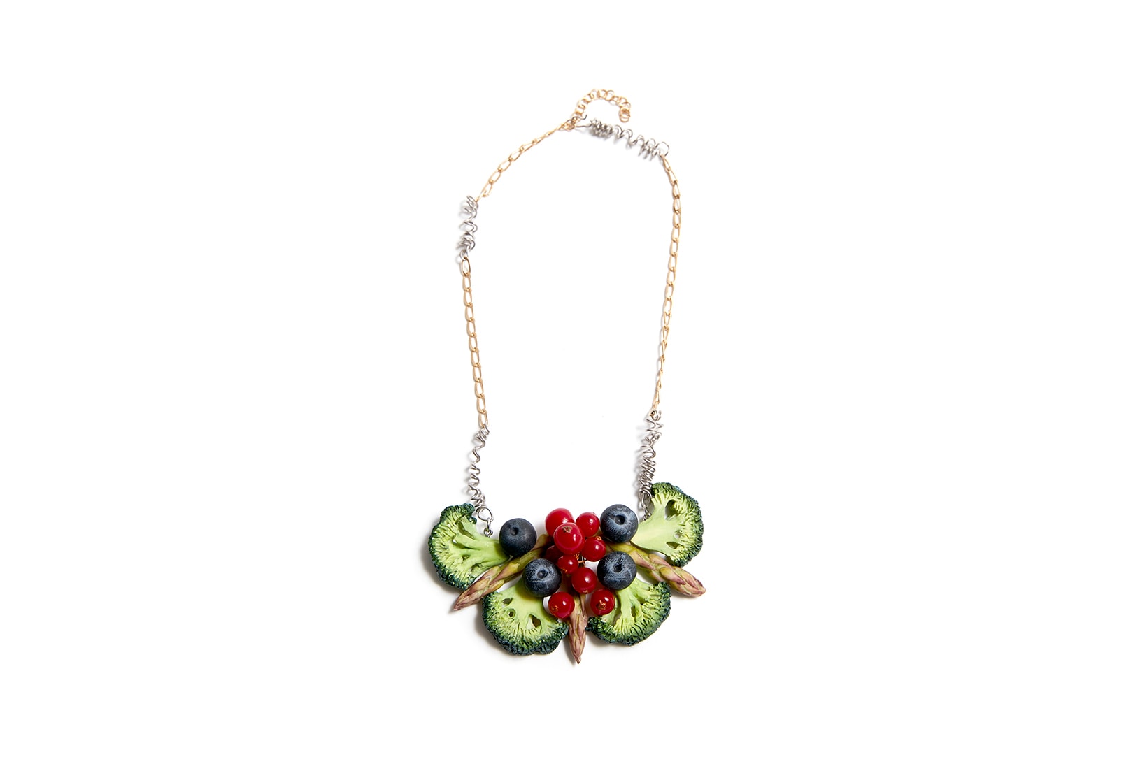 Maison Margiela Fruit Vegetable Jewelry Fresh Market Broccoli Earring Currant Brooch