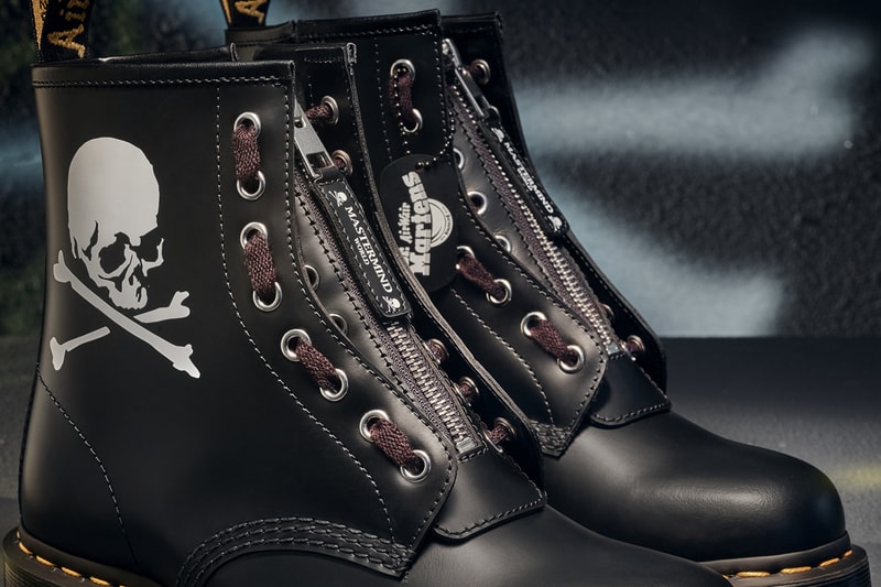 mastermind world dr martens 1460 remastered boots collaboration punk skull 60th anniversary release