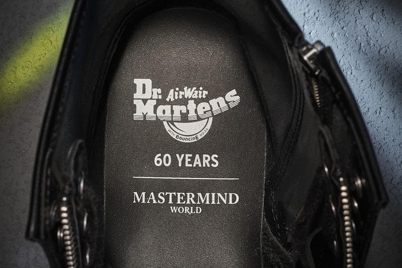 mastermind world dr martens 1460 remastered boots collaboration punk skull 60th anniversary release