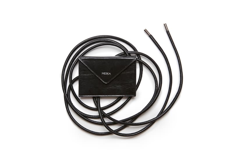Medea Belt Wallet Leather Strap Black Italian Designer Brand