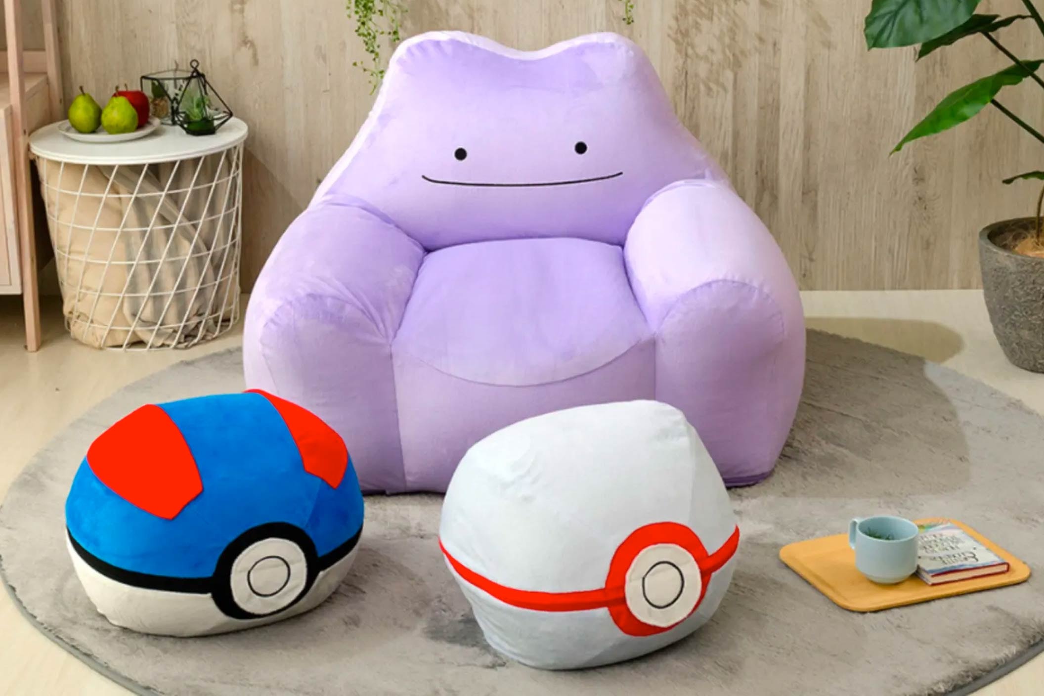 cellutane pokemon ditto metamon soft sofa armchair purple home furniture release where to buy