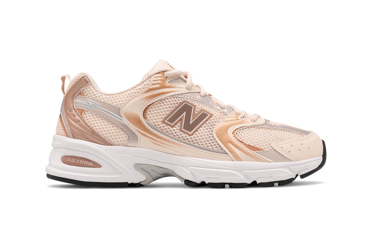new balance 530 light pink rose gold pastel sneakers release nb