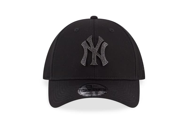 new era rhinestone collection 9forty hats caps new york yankees white gold accessories